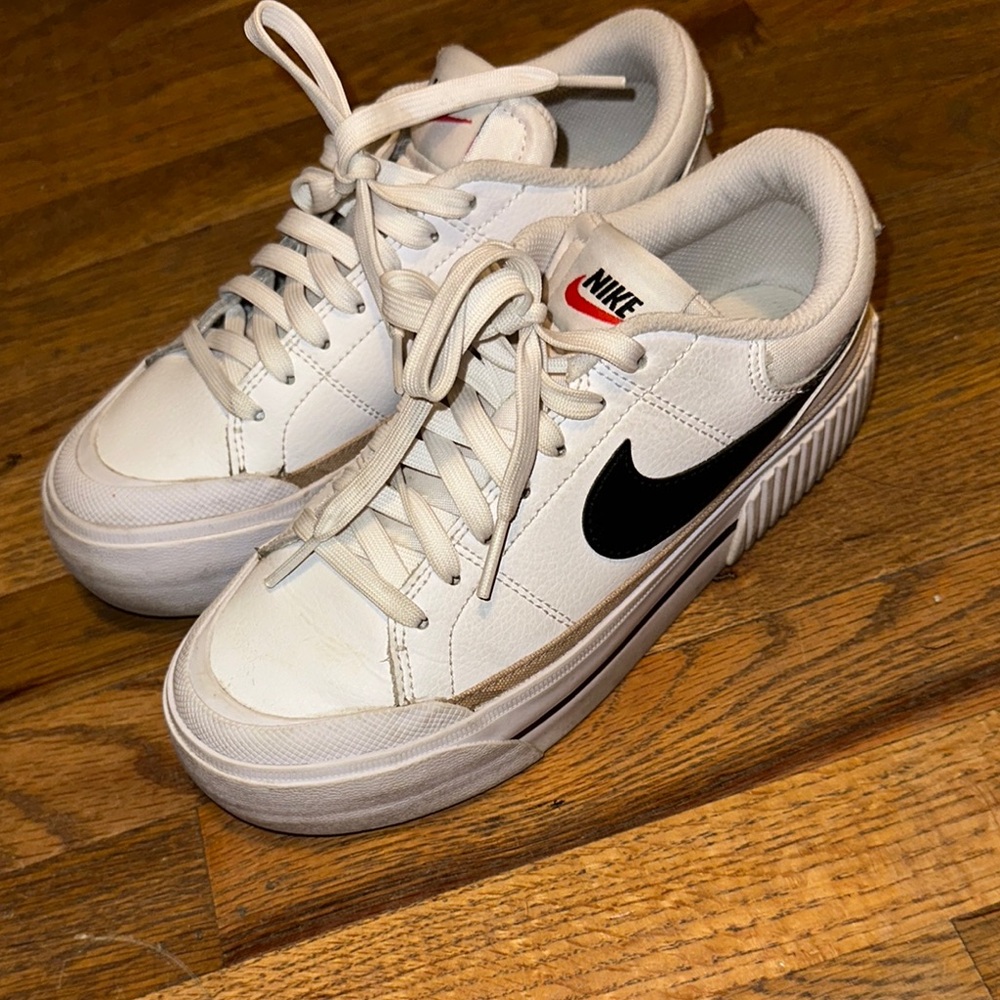 Nike White and Black Athletic Shoes